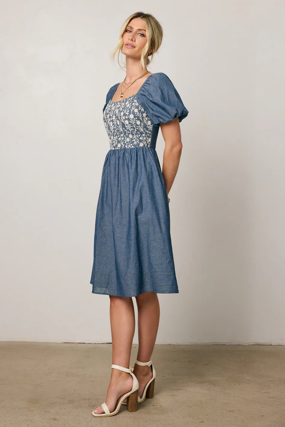Tesalina Denim Midi Dress FINAL SALE