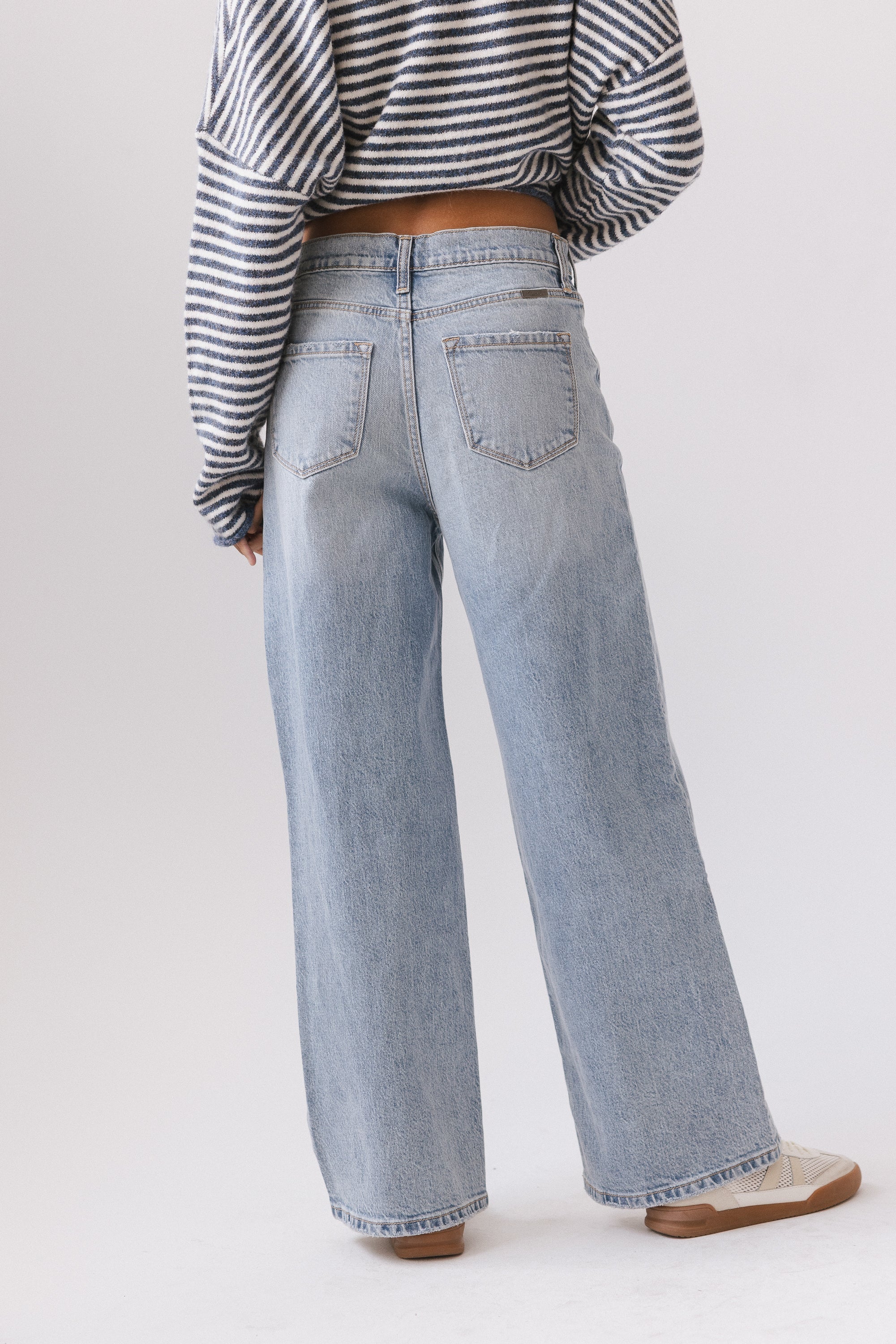 Lyla Crossover Wide Leg Jeans