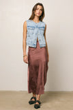 Ellie Floral Maxi Skirt in Brown FINAL SALE