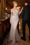 LUISA GOWN CRYSTAL EMBELLISHED DECO GOWN