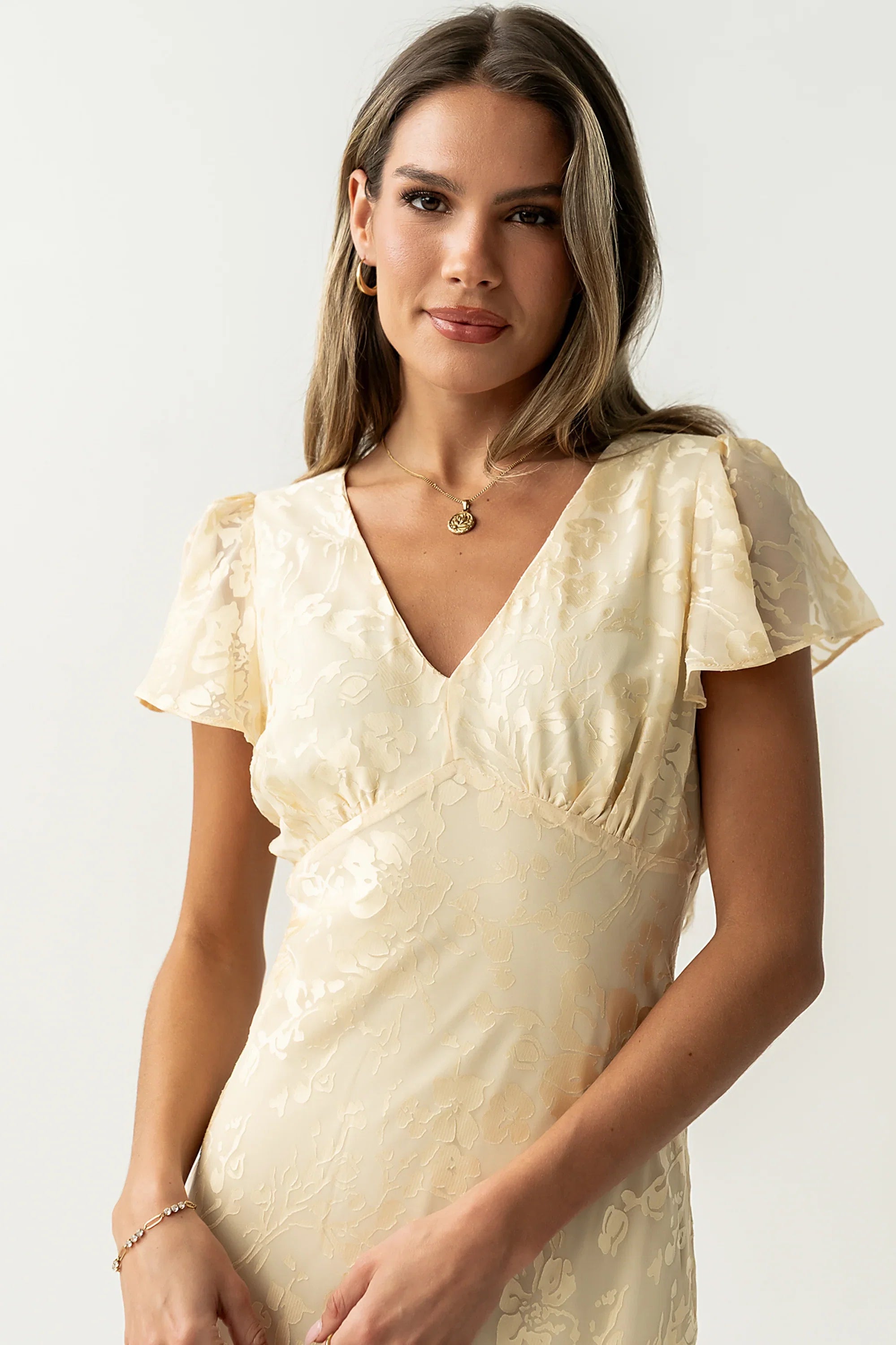 Ashtin Floral Maxi Dress in Yellow