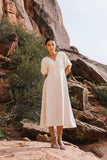 Maeve Midi Dress in Cream FINAL SALE