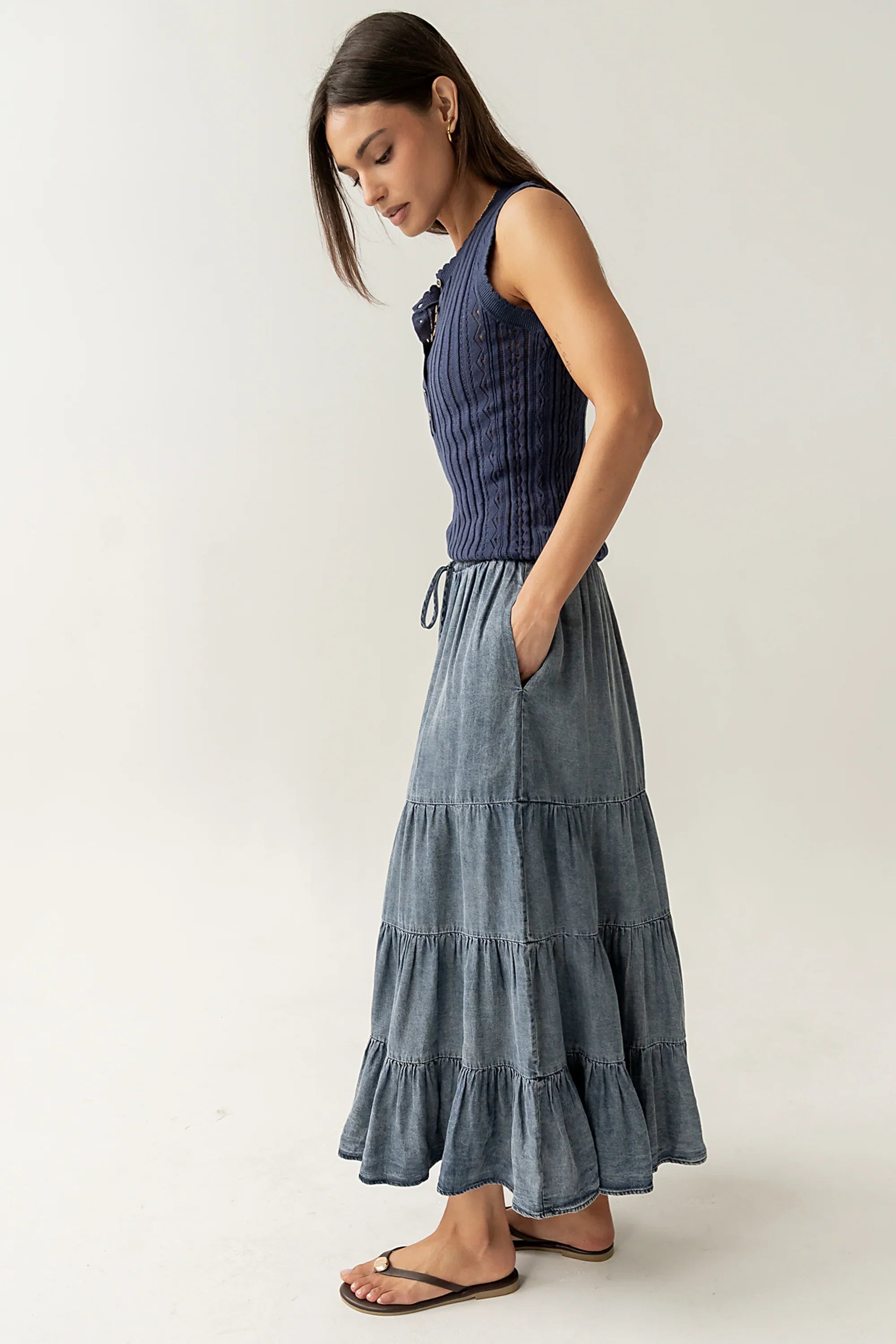 Manoella Tiered Maxi Skirt