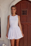 Nila Bubble Mini Dress in White FINAL SALE