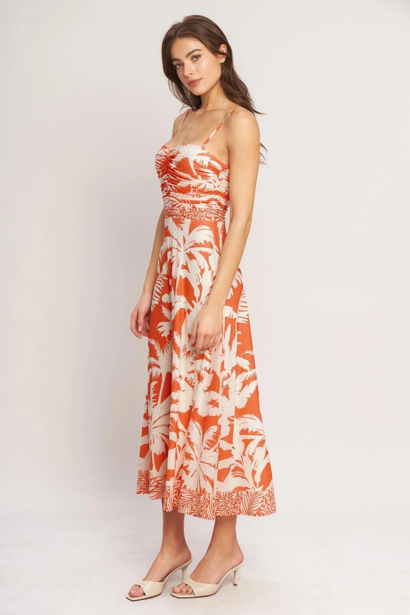 HEATWAVE RESORT POWER MESH MIDI DRESS