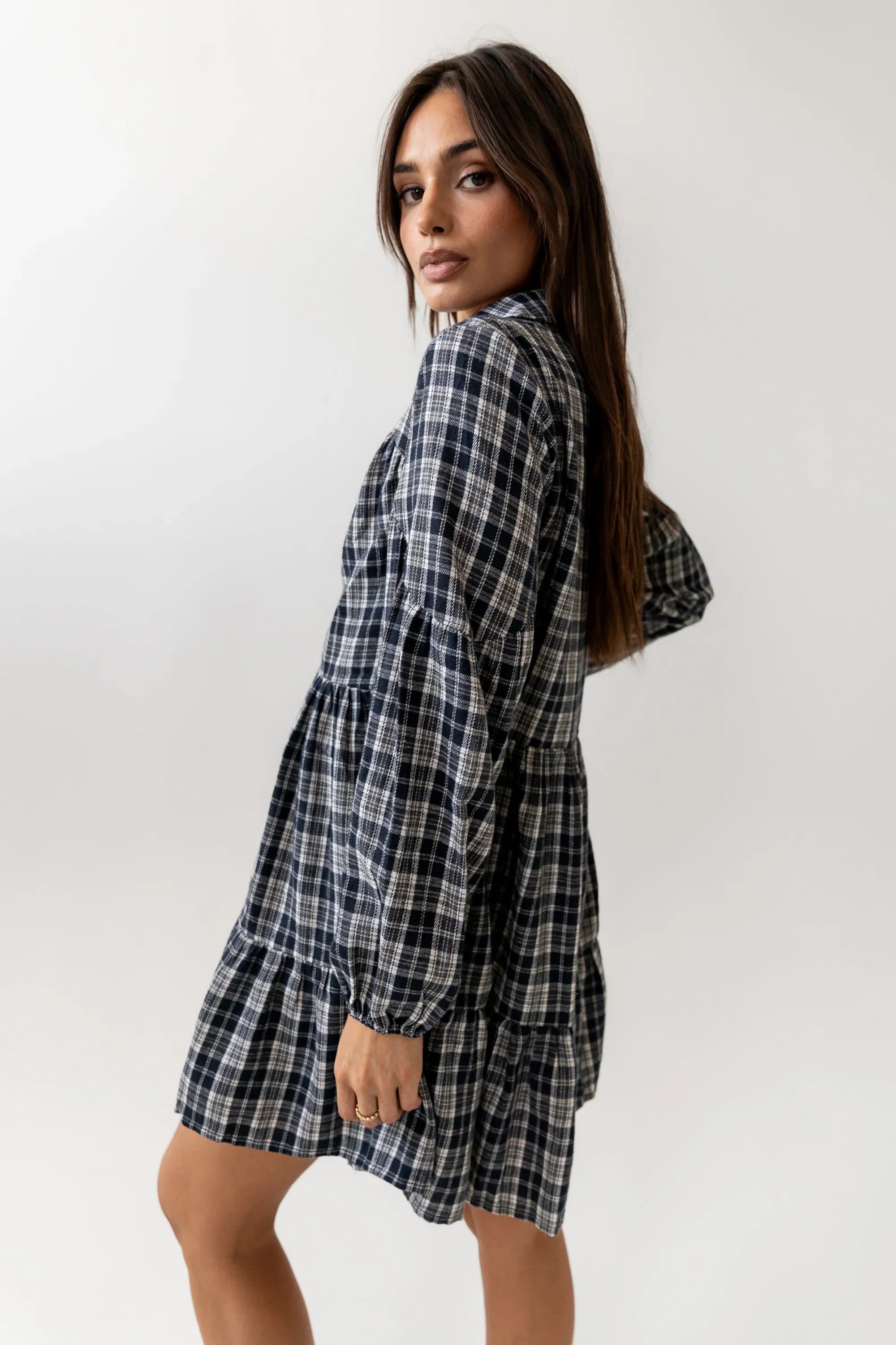 Autumn Plaid Mini Dress FINAL SALE