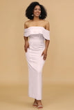 Mermaid Off the Shoulder Floor Length Satin Bridesmaid Dress