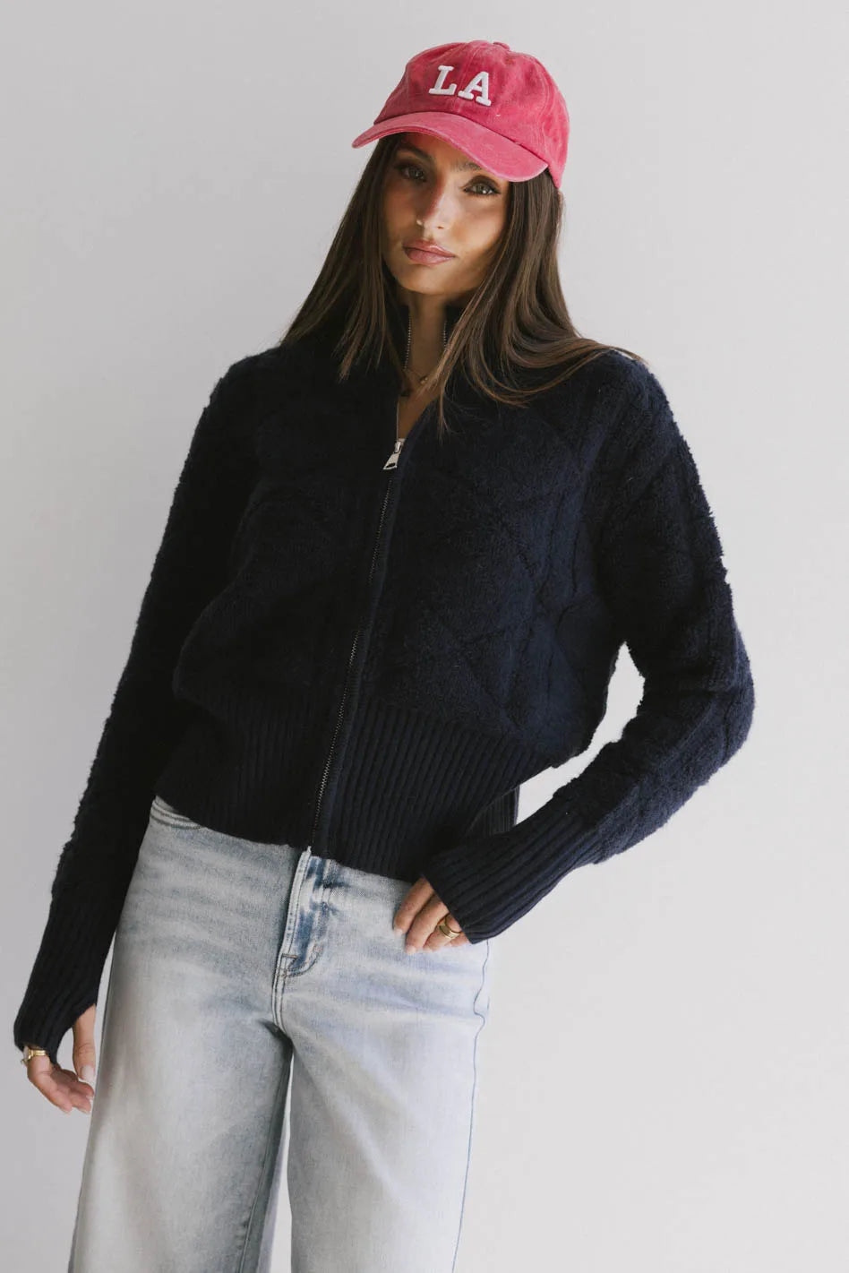 Sheena Quilted Jacket in Navy FINAL SALE