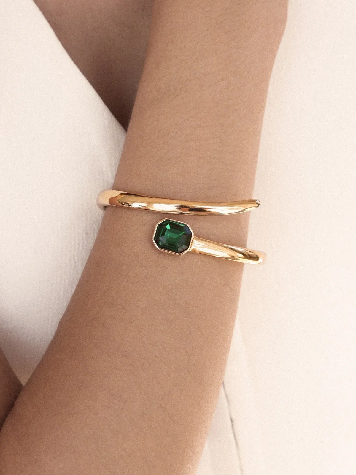 Deco Crystal Wrap Cuff