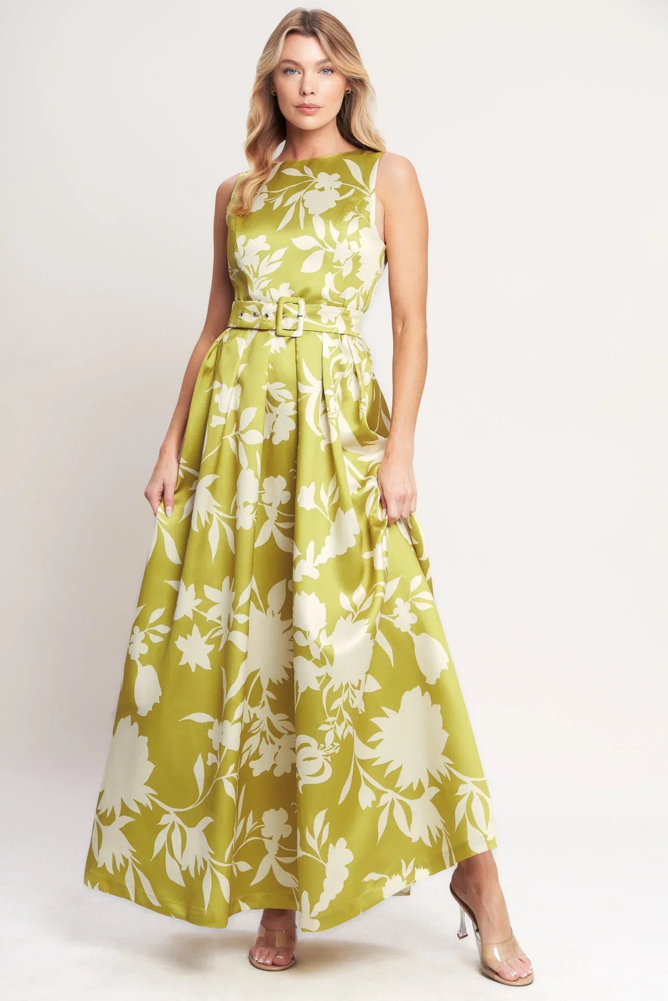 LIME FLORAL MAXI DRESS FINAL SALE