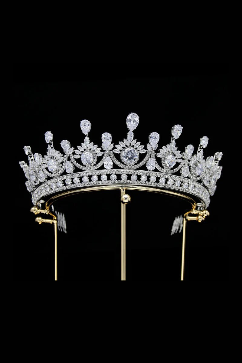 Green Zircon Wedding Crown