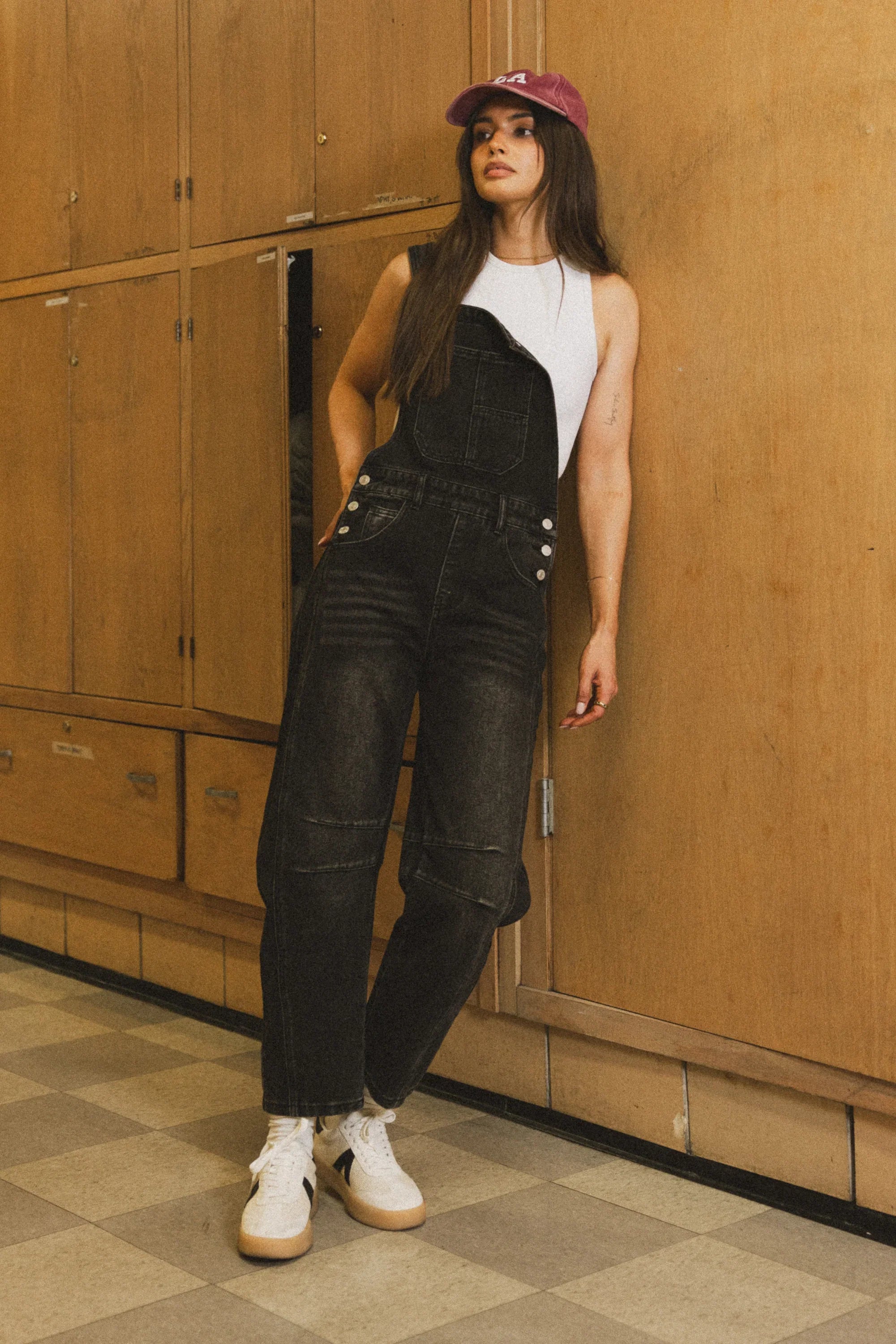 Tansy Denim Overalls in Black FINAL SALE