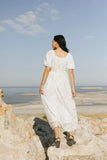 Devon Eyelet Lace Maxi Dress in Ivory FINAL SALE