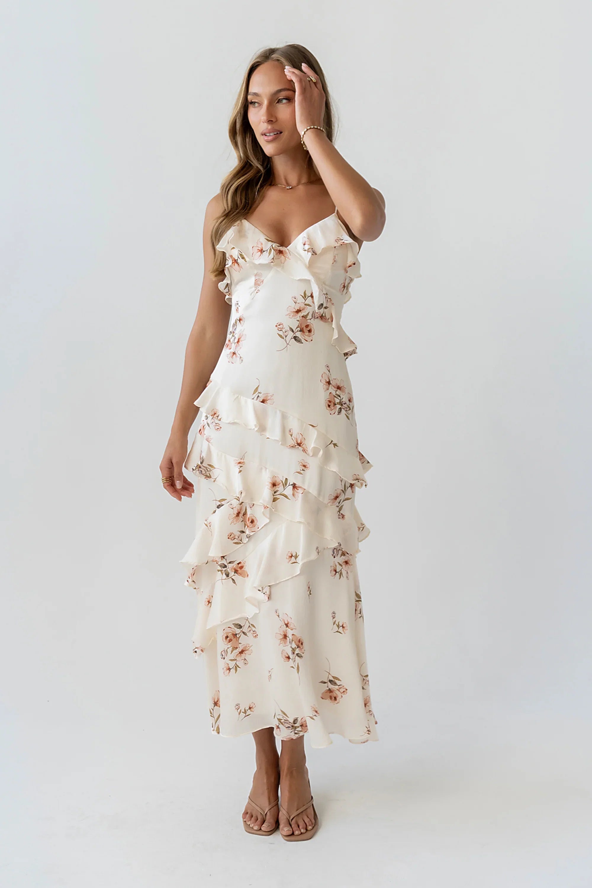 Kyler Ruffle Floral Maxi Dress