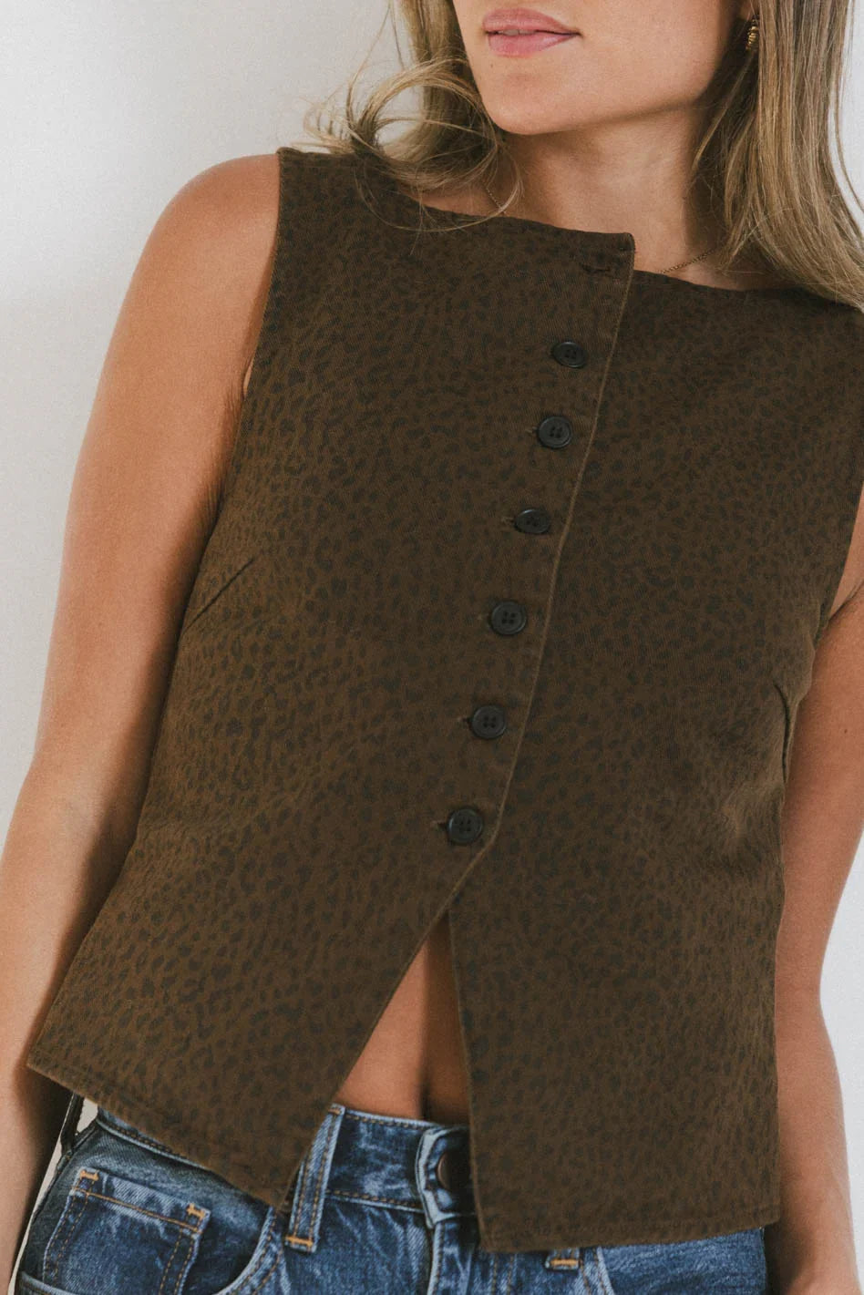 Louella Leopard Vest FINAL SALE