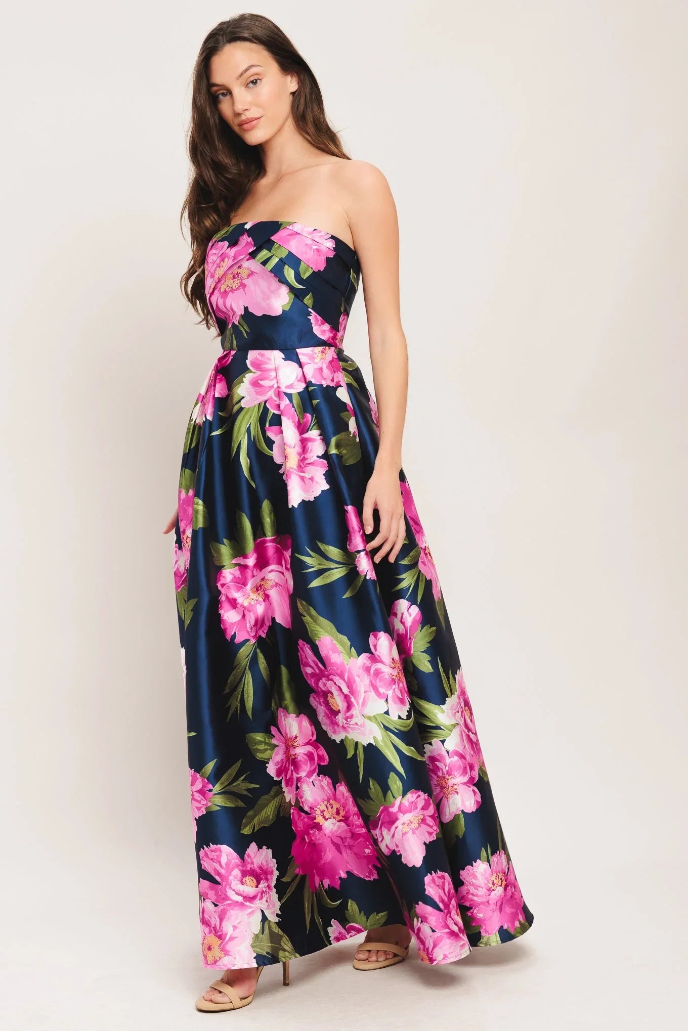 LUNA FLORA NAVY MAXI DRESS FINAL SALE