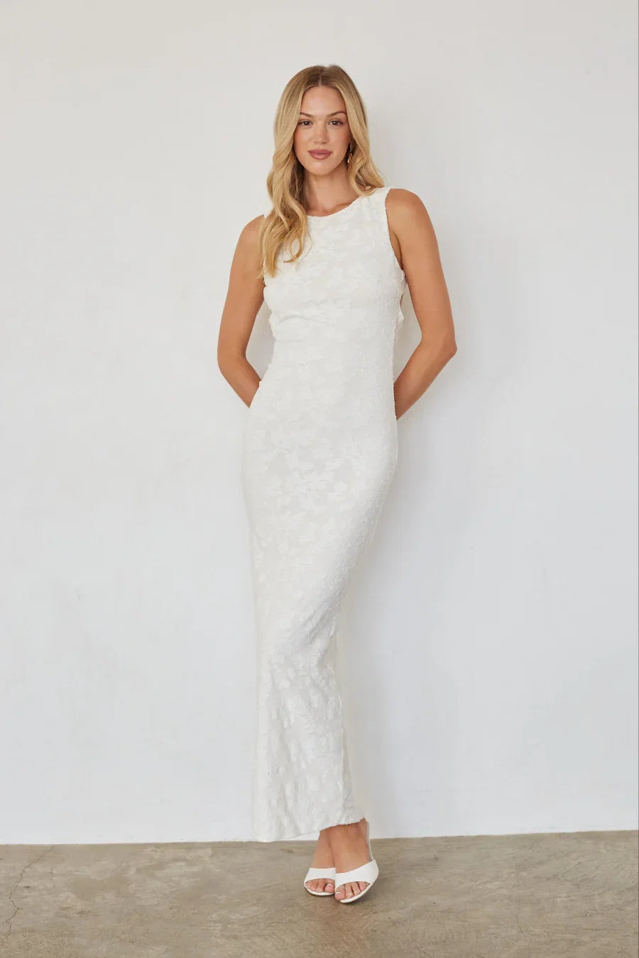Liana Textured Bodycon Maxi Dress