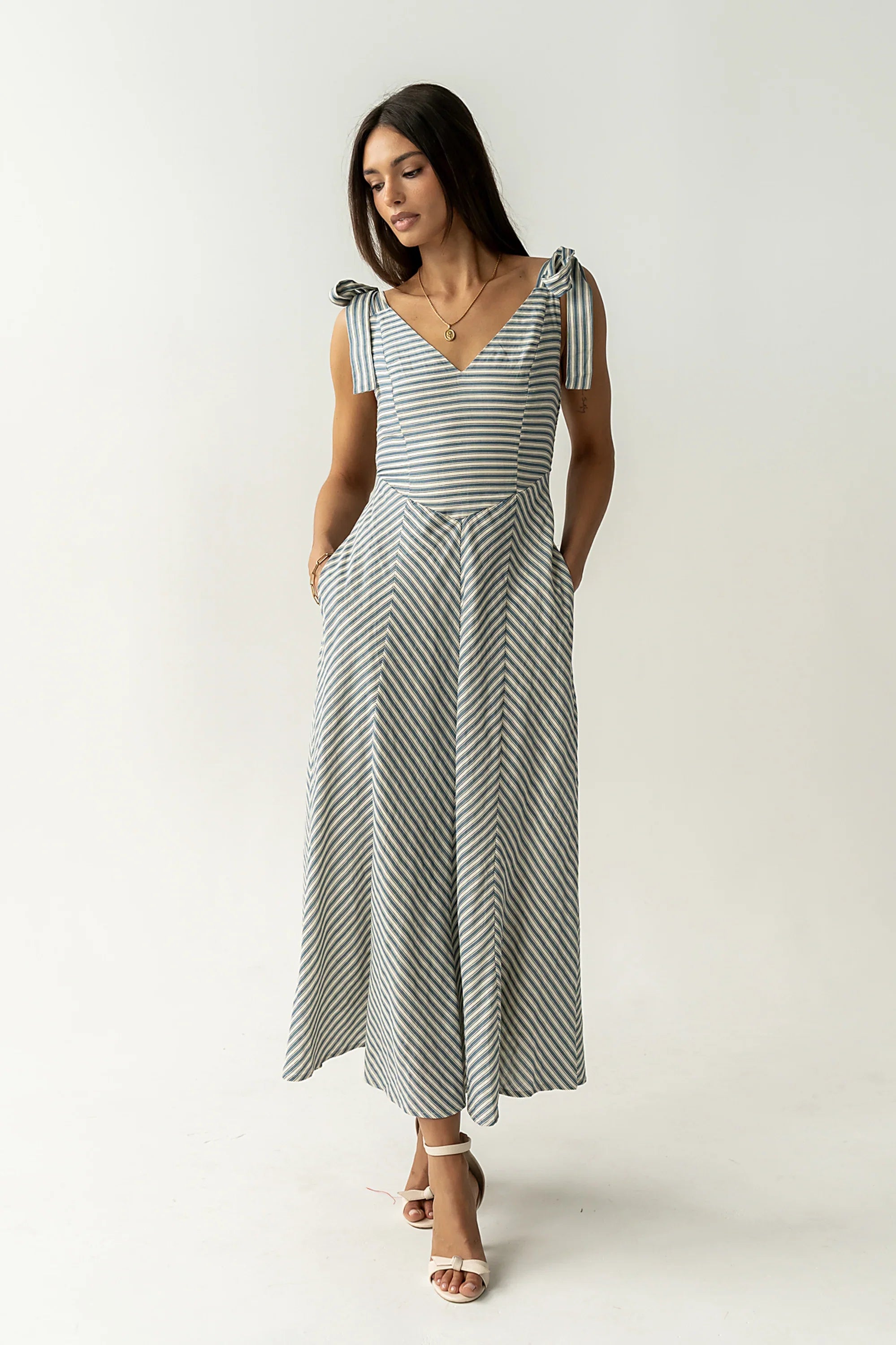 Michelle Striped Maxi Dress