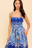 SELAH PRINTED JUMPSUIT NAVY