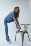 Jannet Striped Top in Navy