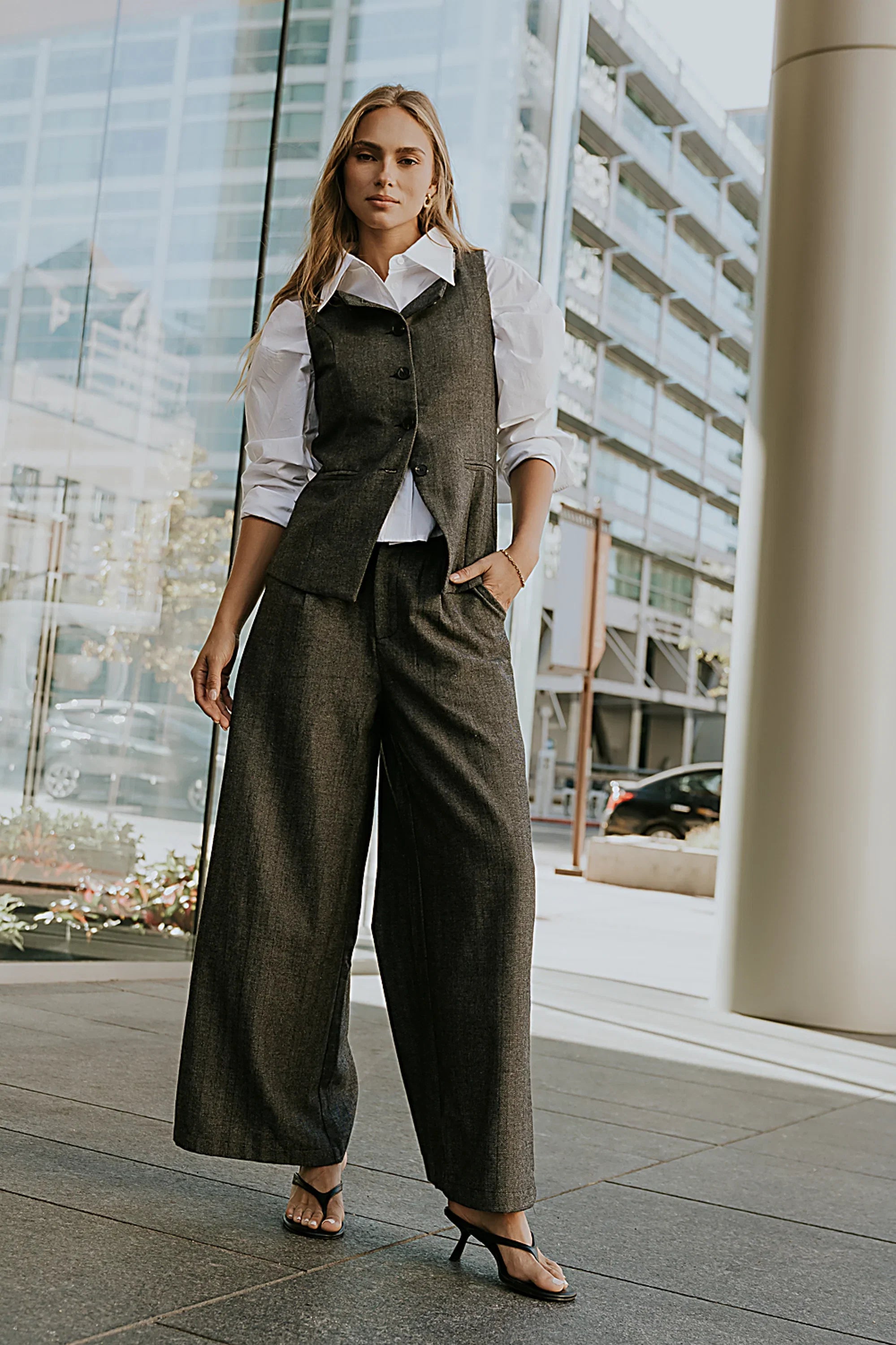 Arden Herringbone Vest