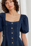 PUFF PLAY DENIM MINI DRESS FINAL SALE