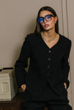 Kalani Collared Blazer in Black