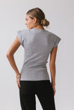 Marco Knit Top in Heather Grey