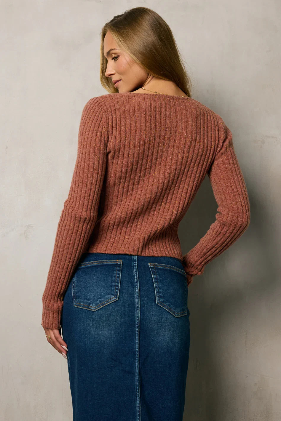 Hellen Knit Cardigan in Berry FINAL SALE