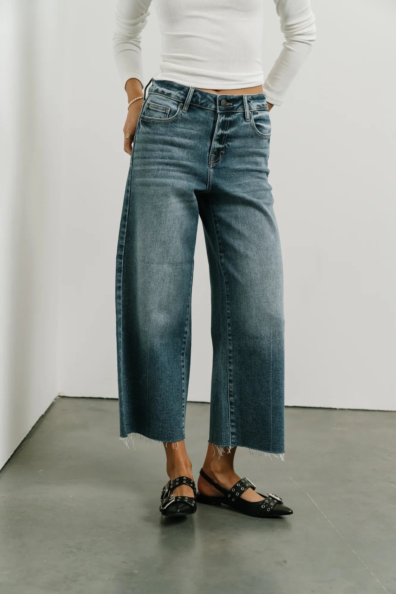 Colette Wide Leg Jeans in Medium Wash FINAL SALE