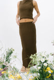 Opal Textured Skirt in Brown