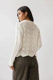 Mary Crochet Cardigan in Off White FINAL SALE