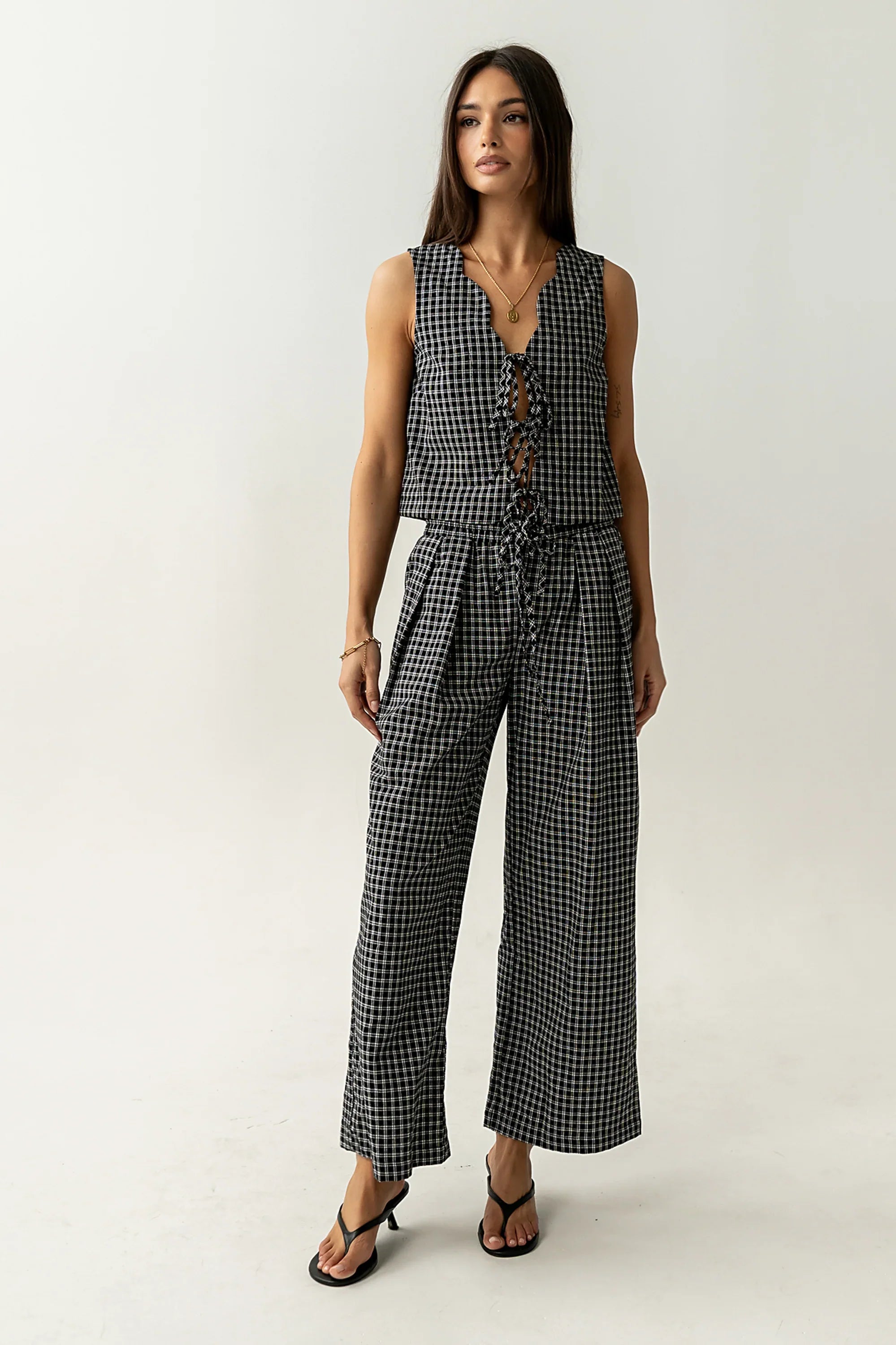Lea Plaid Vest
