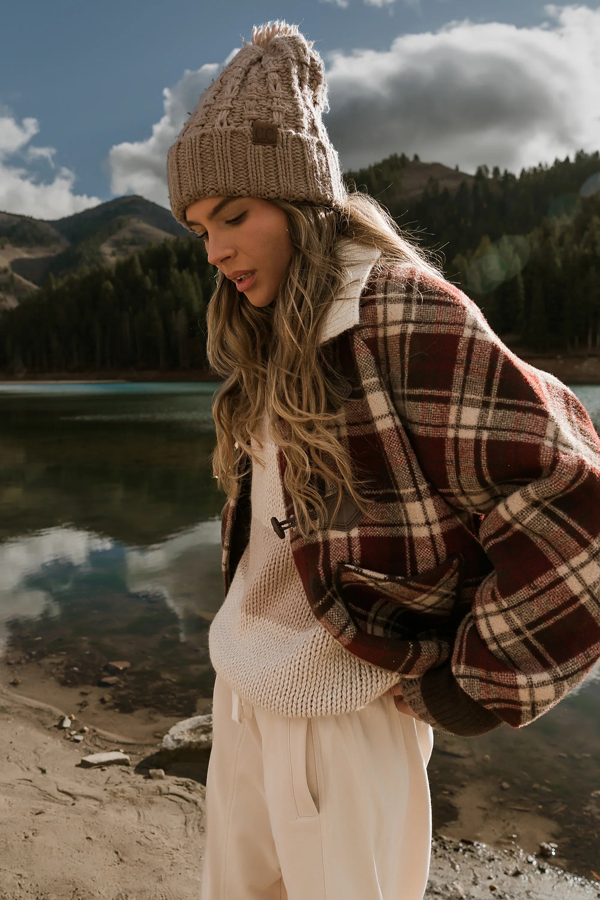 Gigi Plaid Jacket in Red FINAL SALE