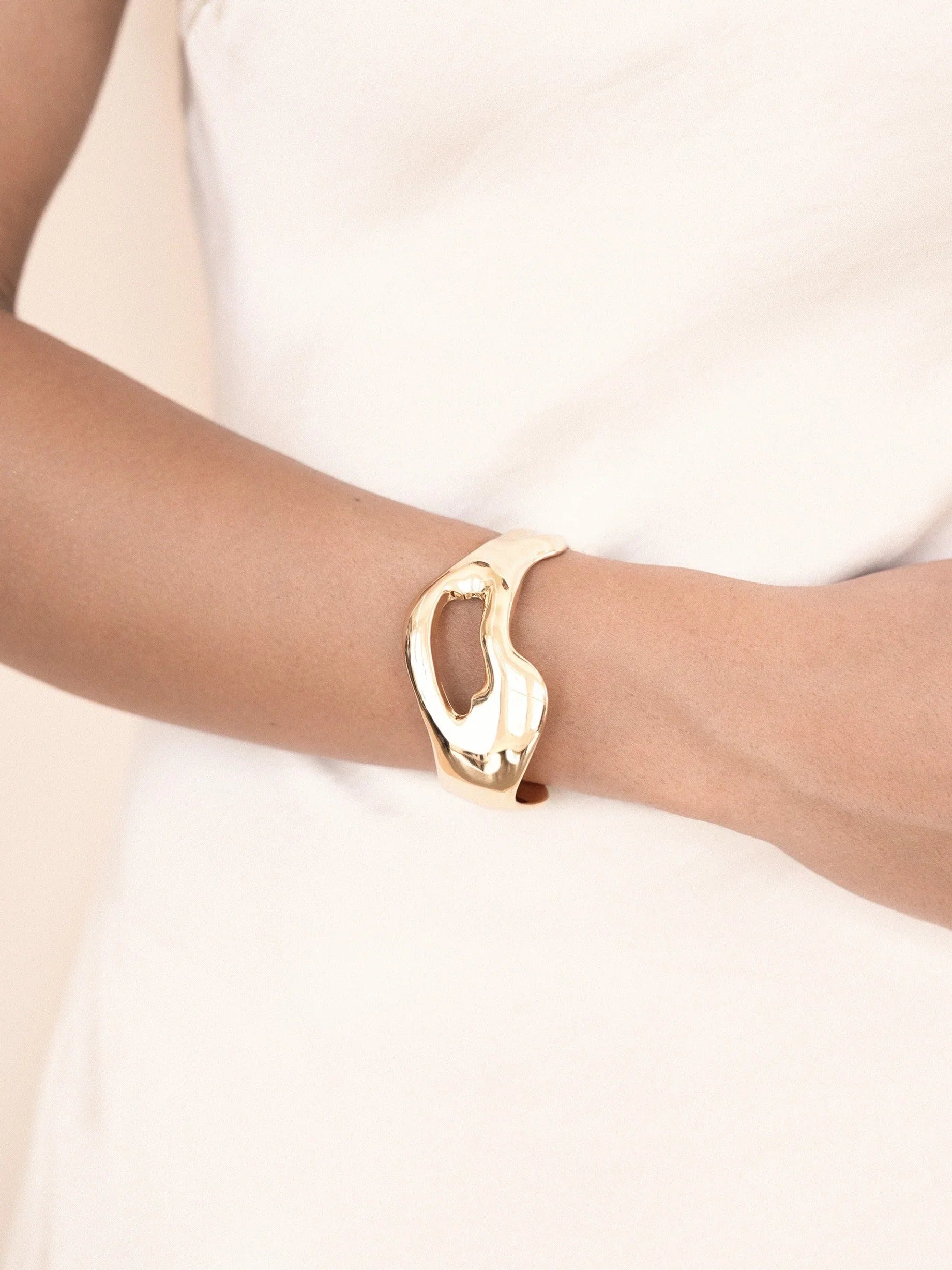 Open Abstract Cuff Bracelet