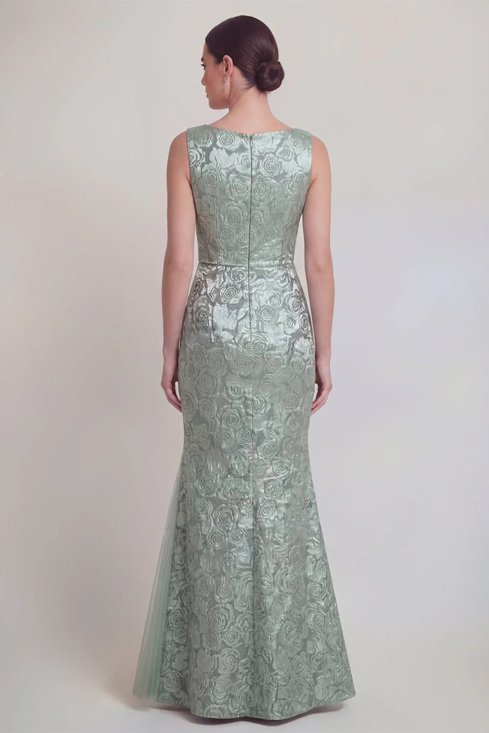 Blush Jacquard Mermaid Mother of the Bride Dress