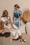 Rosalind Midi Dress in Champagne FINAL SALE