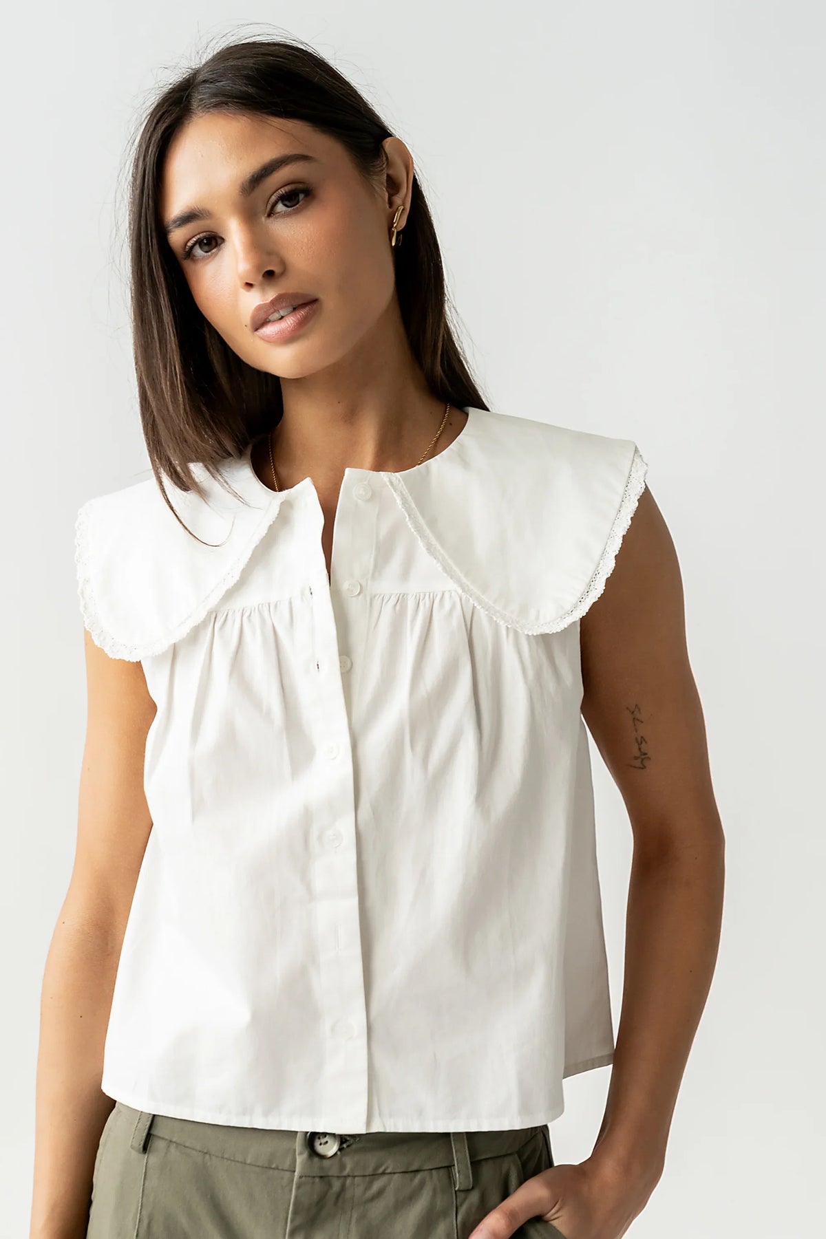 Carlson Collared Top