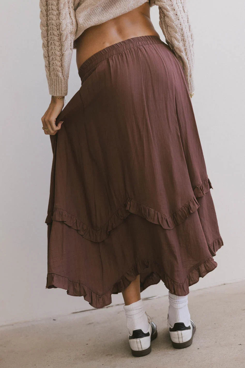 Franky Midi Skirt in Mauve FINAL SALE