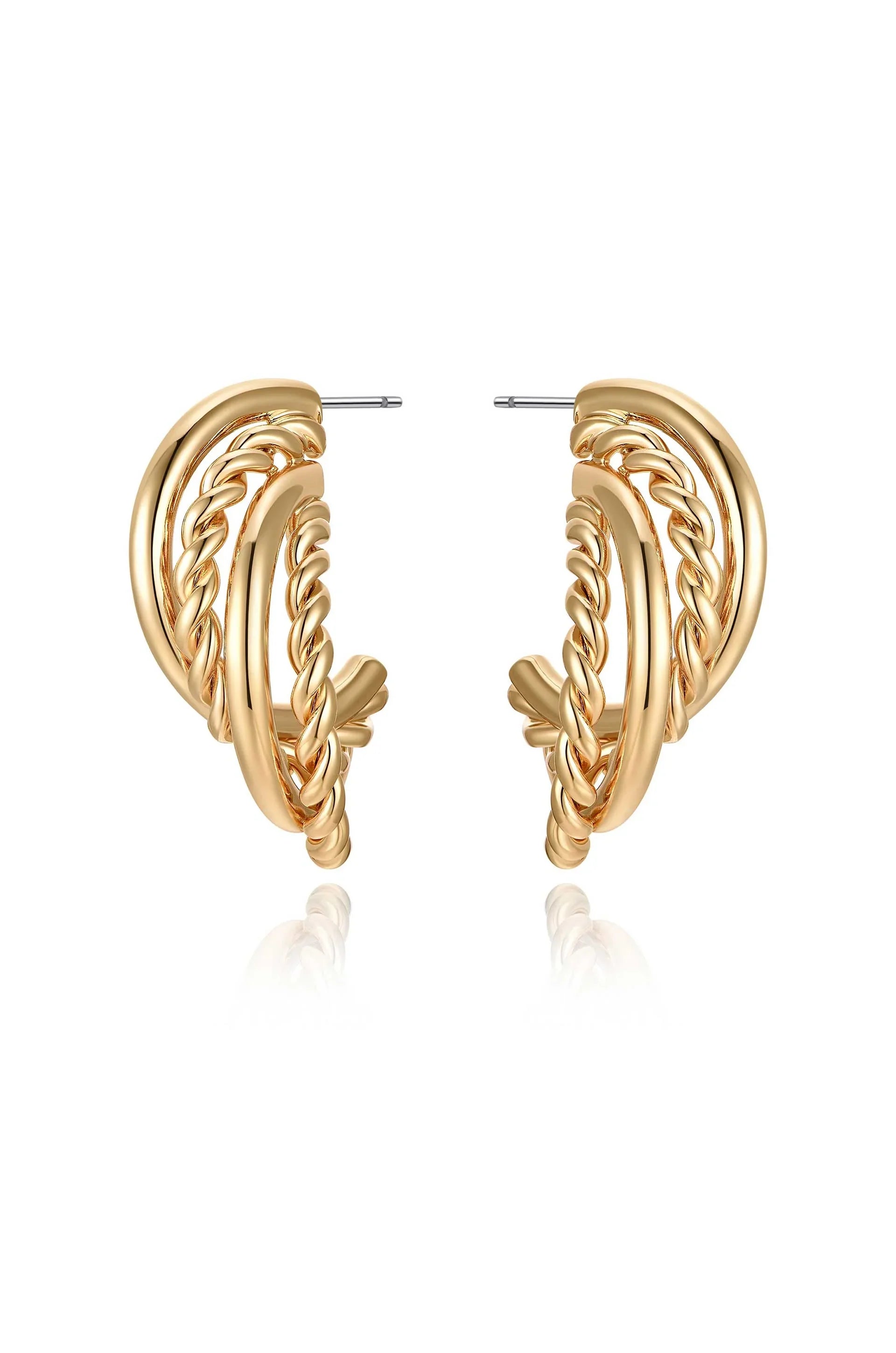 Twists and Turns Hoop Earrings