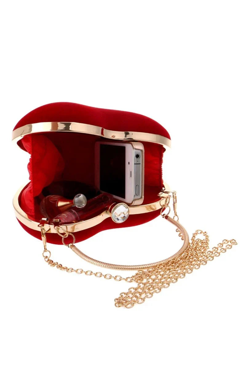 Red Velvet Heart Handbag