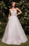 ELLEN GOWN OFF WHITE STRAPLESS A LINE LACE TULLE DRESS