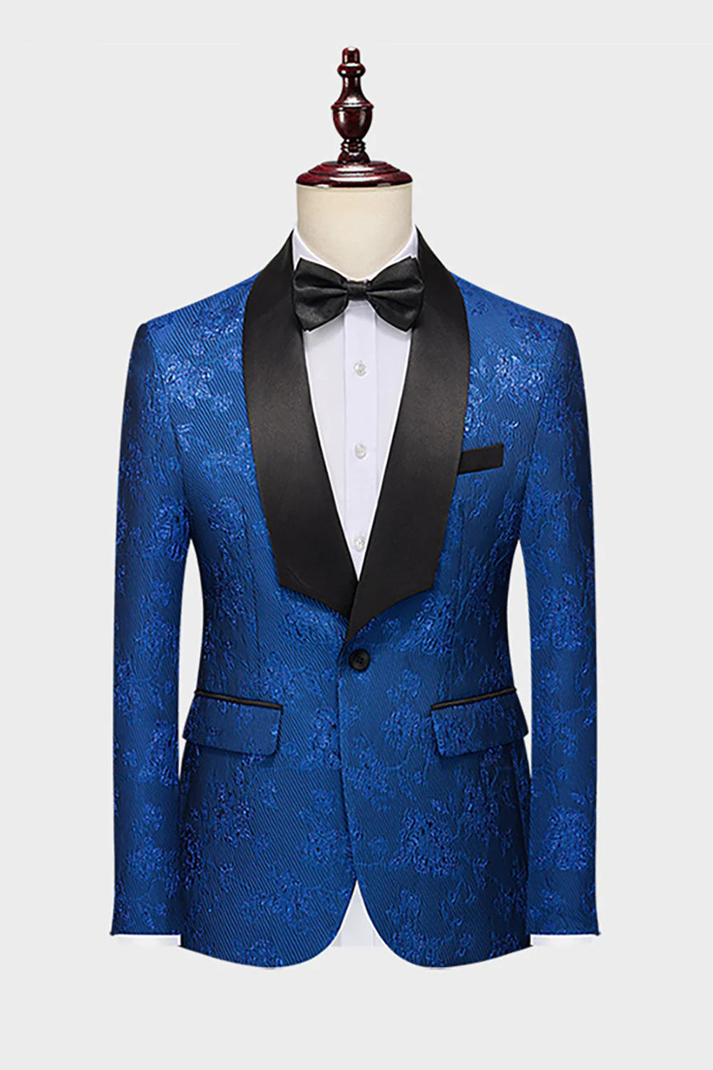 Mens Pink Silm Fit Shawl Lapel Jacquard 2 Pieces Wedding Suits