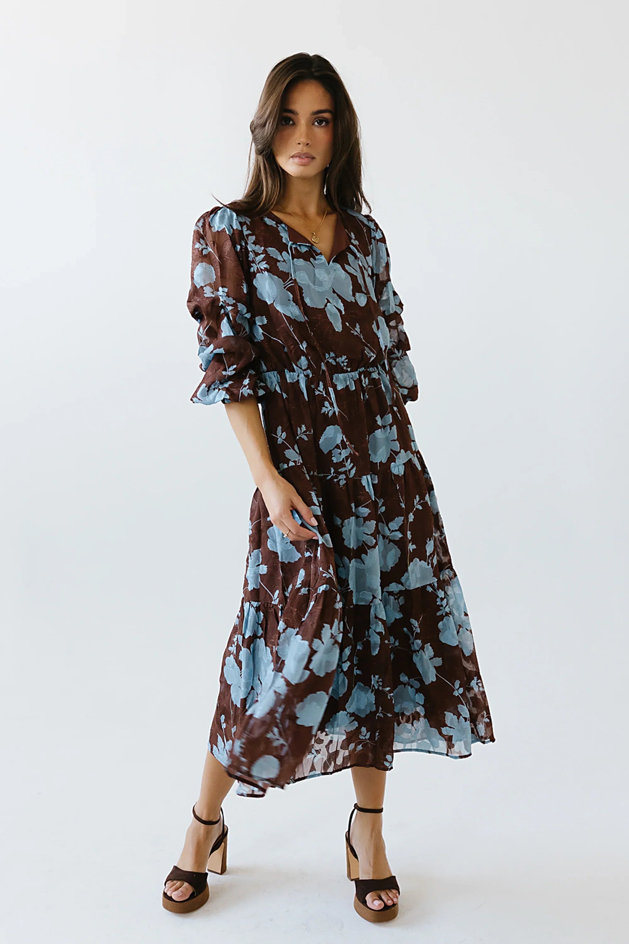 Cache Floral Midi Dress FINAL SALE
