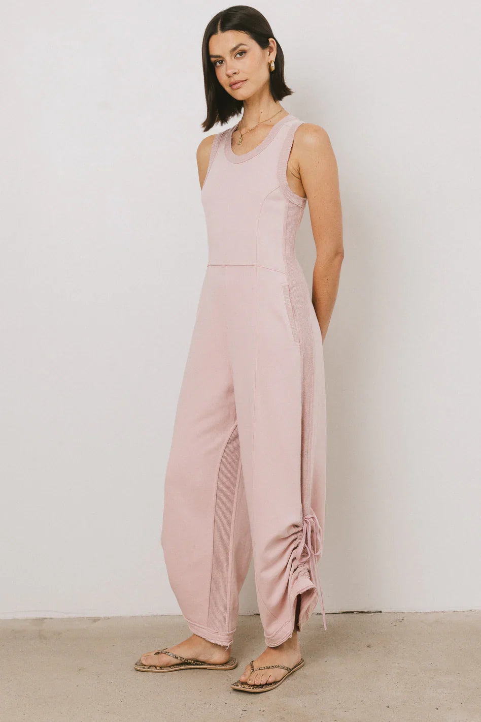 Tristan Knit Jumpsuit in Pink FINAL SALE