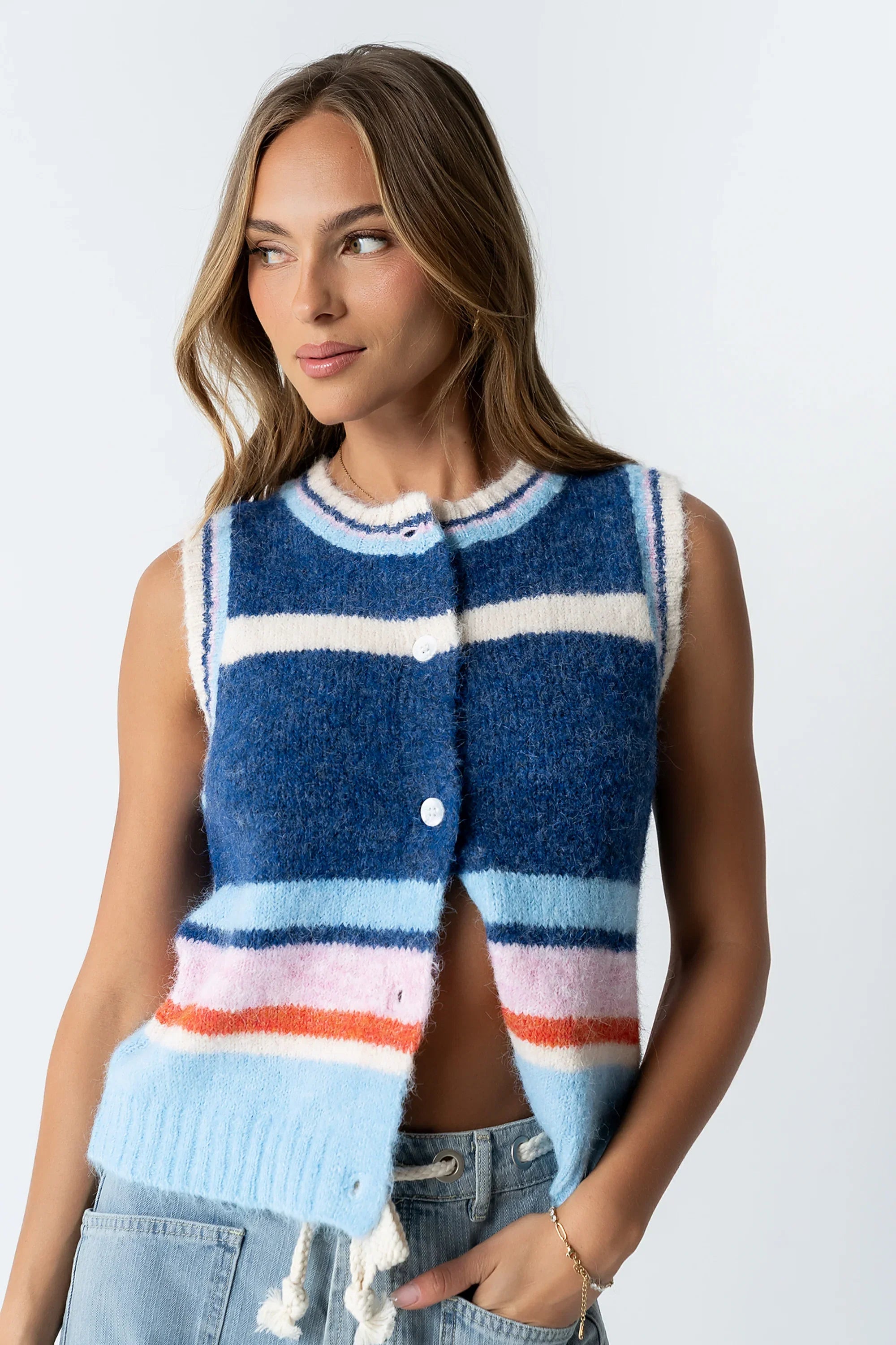 Roxie Striped Sweater Vest