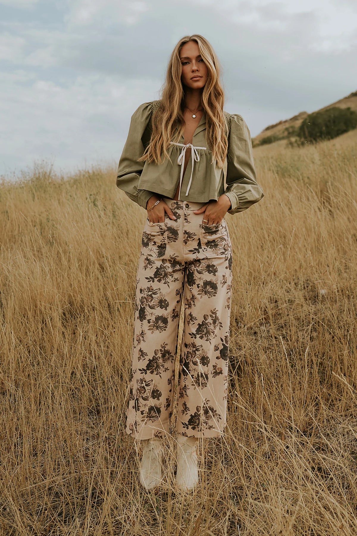 Iris Floral Wide Leg Pants FINAL SALE