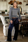 Kesley Smocked Blouse in Navy