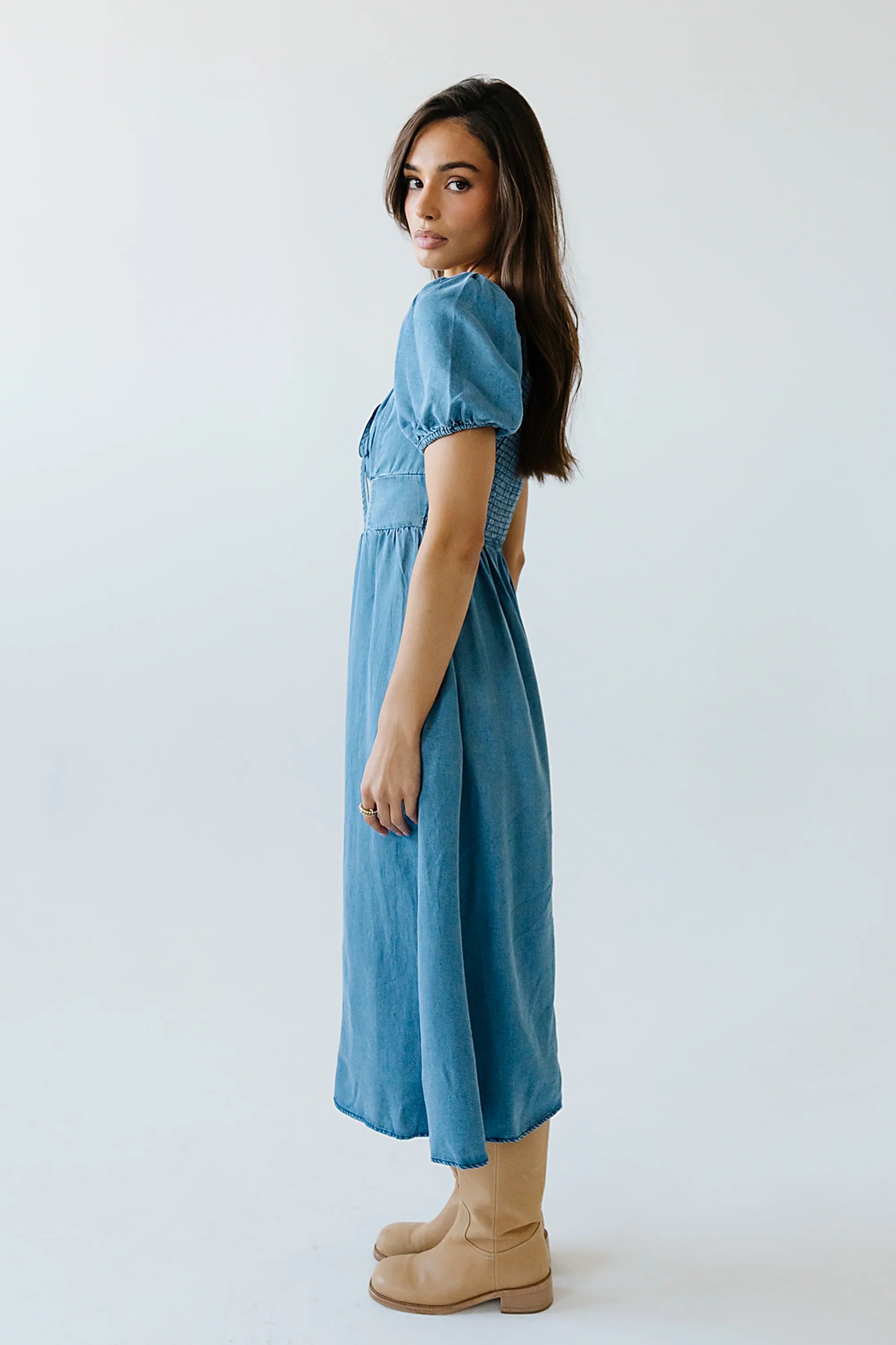 Candice Denim Midi Dress FINAL SALE