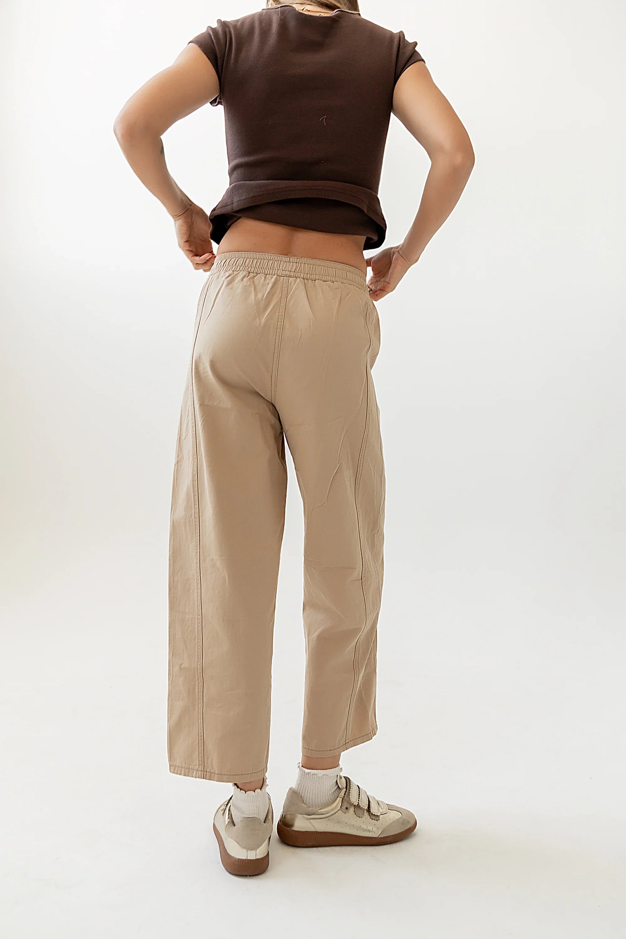 Khai Cropped Pants in Tan FINAL SALE